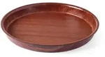HENDI Serviertablett in Holzoptik, rund, AmerBox, Mahagoni, ⌀320x(H)35mm