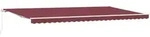 vidaXL Markise Manuell Weinrot 500x300 cm