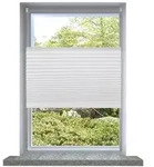 vidaXL Plissee Faltrollo Rollo Jalousie Plisseerollo klemmen 40x200cm Wei&szlig;