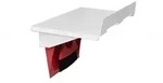 Hailo Universalablage 3271151 wei&szlig; mit Kehrset rot