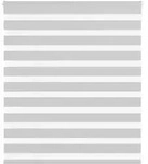 vidaXL Doppelrollo Hellgrau 125x150 cm Stoffbreite 120,9 cm Polyester