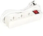 Perel Steckdosenleiste mit Schalter, 3 Steckdosen Typ E, Kabel 3 m, 3G1.5,