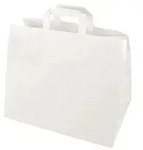 PAPSTAR 50 Tragetaschen, Papier 27 cm x 32 cm x 17 cm weiss mit Tragegriff