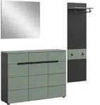Ebuy24 Canu Garderobenm&ouml;bel Set C10 staubgr&uuml;n, dunkelgrau.