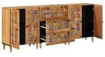 vidaXL Sideboard 3 Stk. 60 x 33,5 x 75 cm Massivholz Mango Natur
