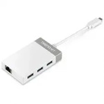 TRENDnet TUC-ETGH3 USB-C to Gigabit Ethernet Adapter + USB Hub