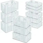 BRB 12x Stapelkorb/B&auml;ckerkisten in 4 Gr&ouml;&szlig;en, Grundma&szlig; LxB 600 x 400 mm, H...