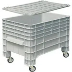 BRB Vorratscontainer/Gro&szlig;box mit Deckel, mit 4 Rollen, lebensmittelecht, LxBxH...