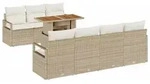 vidaXL Garten-Sofa-Set mit Kissen 8 pcs Beige, Creme 100 x 55 x 73 cm