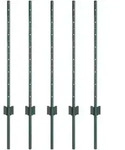 vidaXL Zaunpfosten 5 pcs Gr&uuml;n 120 cm Stahl