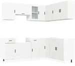vidaXL 11-tlg. K&uuml;chenschrank-Set Porto Wei&szlig; Holzwerkstoff