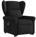 vidaXL Massagesessel mit Aufstehhilfe Schwarz Stoff