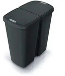 Keden Compact Q duo M&uuml;lleimer 45L mit 2 unabh&auml;ngigen Deckeln in Schwarz