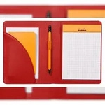 Rhodiarama Mappe f&uuml;r Block oder Notizheft A6, N&deg;13 13x17 cm - Mohnrot 213007C