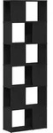 vidaXL B&uuml;cherregal/Raumteiler Schwarz Eichen-Optik 60x24x186 cm