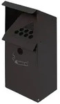 PROREGAL Gro&szlig;volumiger Wandascher mit Schutzdach | 3,7 Liter, HxBxT 41x18x15cm 