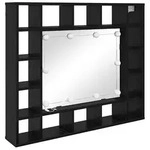 vidaXL Spiegelschrank Schwarze Eiche 91 x 15 x 76.5 cm Holzwerkstoff