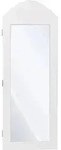 Schmuckschrank mit Spiegel 95x35x9 cm Wei&szlig; ML-Design