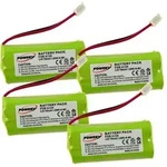 Powery 4x Akku f&uuml;r schnurlos Telefon Siemens gigaset A245, A265, A160