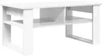 vidaXL Couchtisch mit Speicher Wei&szlig; 96 x 54 x 44 cm Holzwerkstoff