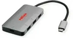 ROLINE USB 3.2 Gen 1 Hub, 3fach, Typ C Anschlusskabel (PD+Data)
