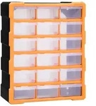 Multi-Schubladen-Organizer 6 | vidaXL : Farbe - Orange und Schwarz, Gr&ouml;&szlig;e - 18