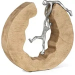 Moritz Skulptur Teamwork Teamarbeit 29 x 28 x 6 cm Holz Deko Figur