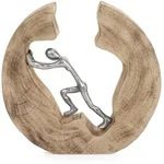 Moritz Skulptur Push and Work 29 x 28 x 6 cm Holz Deko Figur
