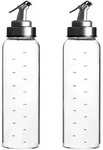 Intirilife 2-teiliges &Ouml;lspender Set Essig und &Ouml;l Flaschen aus Glas mit 450 ml