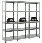 PROREGAL 3x Schwerlastregal Steel Eagle | HxBxT 180x60x40 cm | Fachlast 130kg 
