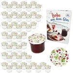50er Set Sturzglas 125ml Einmachglas Wald-Erdbeere Deckel DiamantZucker-Rezept