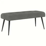 vidaXL Bank mit Knopfheftung Dunkelgrau 110 x 40 x 46 cm Samt