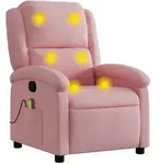 vidaXL Massagesessel Rosa Samt