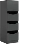 Ebuy24 Free Badschrank F&uuml;r W&auml;sche 3 T&uuml;ren, 1 Klappent&uuml;r Anthrazit.