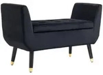 HOMCOM - Sitzbank - 107B x 42T x 65H cm - schwarz