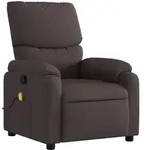 vidaXL Massagesessel Dunkelbraun Stoff