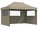 vidaXL Party-Zelt 279 x 410 x 315 cm Taupe Oxford-Stoff