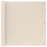 vidaXL Balkonsichtschutz Creme 75 x 700 cm HDPE und Aluminium