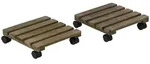 Outsunny - Pflanzenroller - 30L x 30B x 7H cm - braun