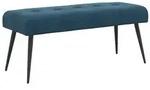 vidaXL Bank mit Knopfheftung Blau 110 x 40 x 46 cm Samt