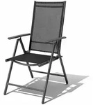 Garten Klappstuhl Aluminium - Textilen Anthrazit / Anthrazit
