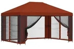 vidaXL Pavillon mit Seitenw&auml;nden 4 x 3 m Terrakotta