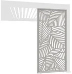 Weide Deko-Wand Blattdesign Ivory Sand Aluminium f&uuml;r Weide Pergola...