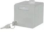METZ CONNECT IP44 Modul-Aufputz-Geh&auml;use mit Klappdeckel und Schloss, hellgrau