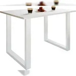 VCM Esstisch Xona Wei&szlig; / Wei&szlig; H. 76 x B. 110 x T. 50 cm