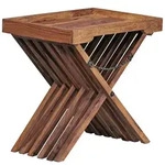 Massiver Sheesham-Holz Klapptisch, vielseitig einsetzbar, abnehmbares Tablett,...