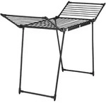TecTake GmbH tectake W&auml;schest&auml;nder Life, 18 m Trockenl&auml;nge, klappbar Schwarz