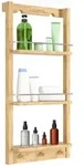 CASARIA&reg; Duschregal h&auml;ngend Holz mit 3 Ablagen