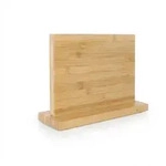 Relaxdays Messerblock magnetisch, doppelseitig, Bambus, HxBxT: 22 x 30 x 10 cm,