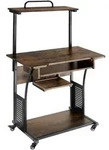 tectake Schreibtisch Fife 80x65,5x130,5cm Industrial Holz Dunkel, Rustikal
